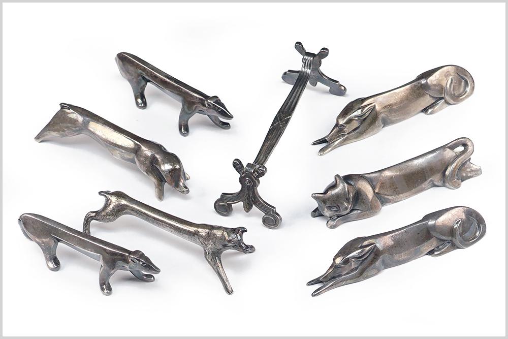 A Set of Five French Gallia Silverplate Animal Form (1 of 1)