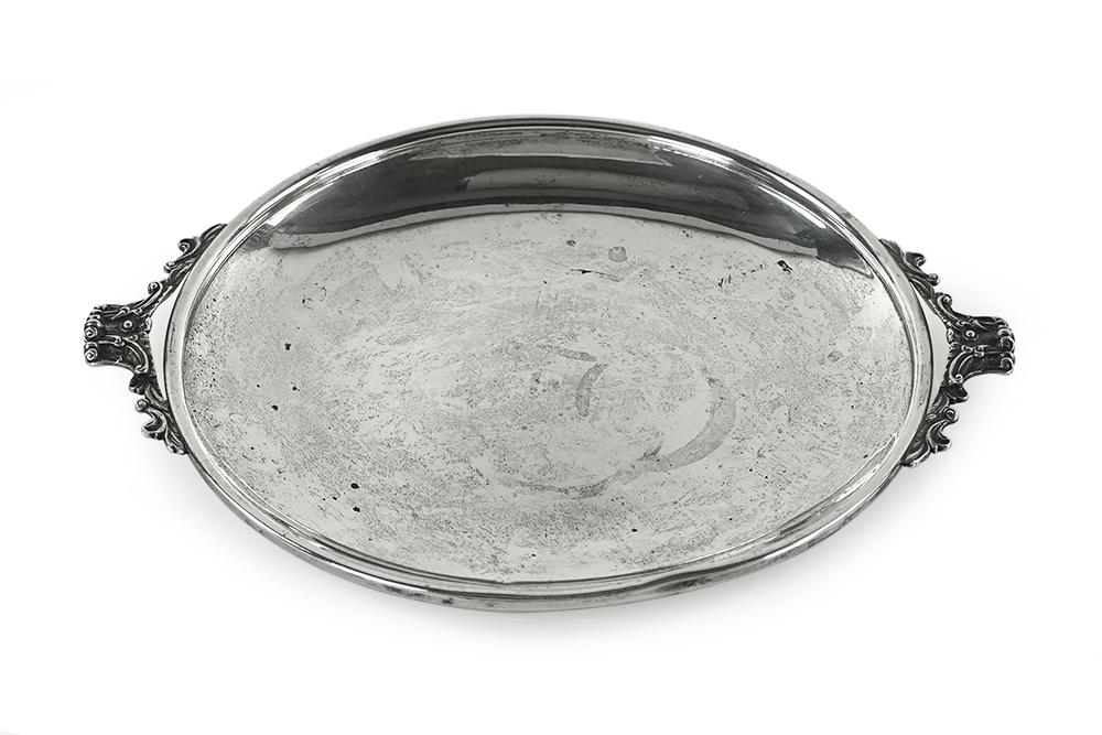A Durham Sterling Silver Double Handled Tray. (1 of 2)