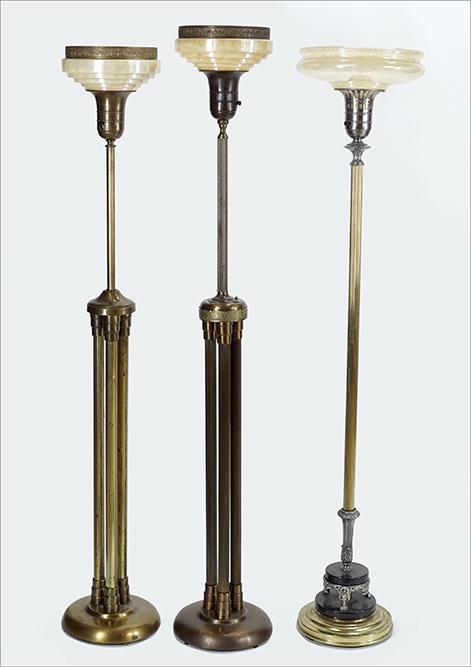 Three Torchiere Floor Lamps. (1 of 1)