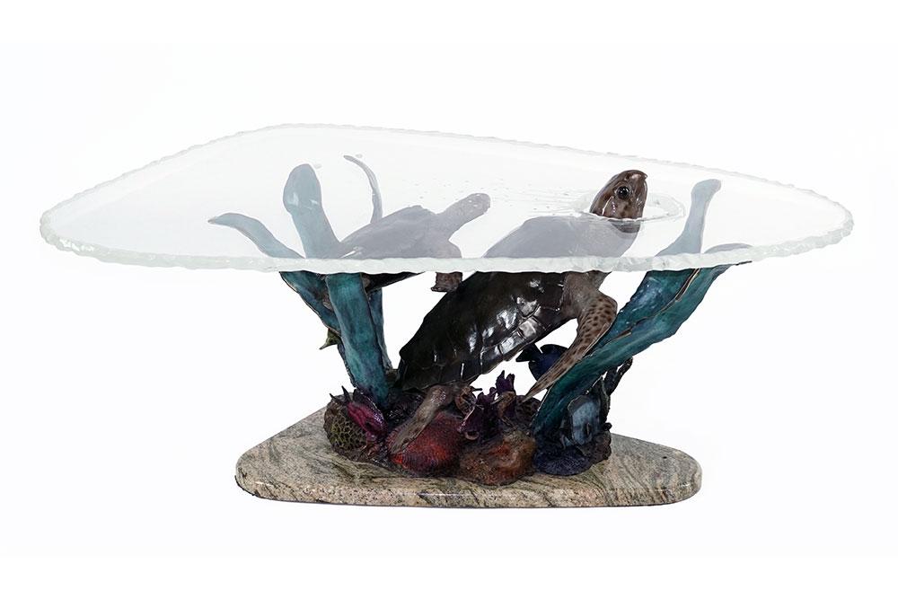 John Townsend (American, Contemporary) A Turtle Table. (1 of 2)