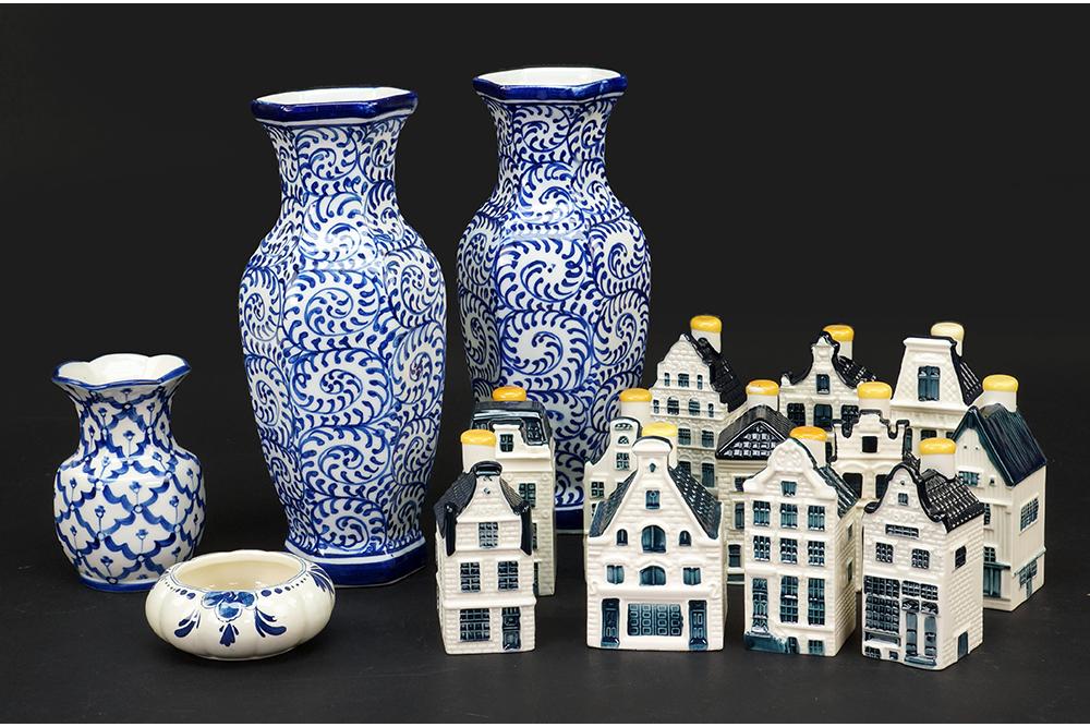 Twelve KLM Delft Dutch Houses. (1 of 16)