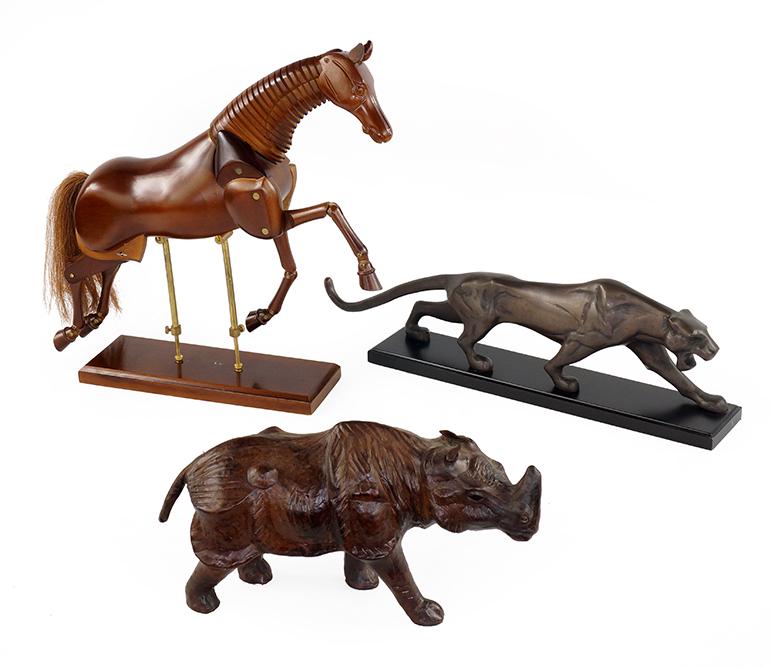 A Leather Clad Figure of a Rhino. (1 of 1)