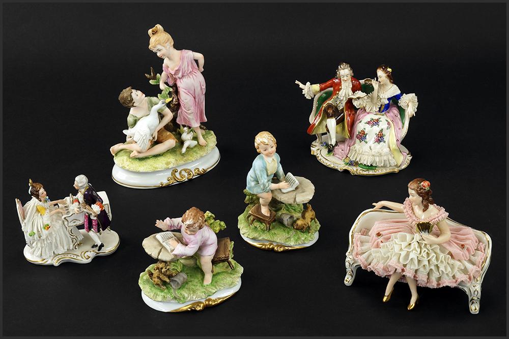 A Collection of Continental Porcelain Figures. (1 of 1)