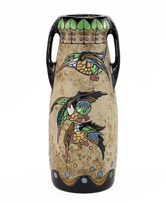 An Amphora Campina Art Pottery Double Handled Vase. (1 of 6)