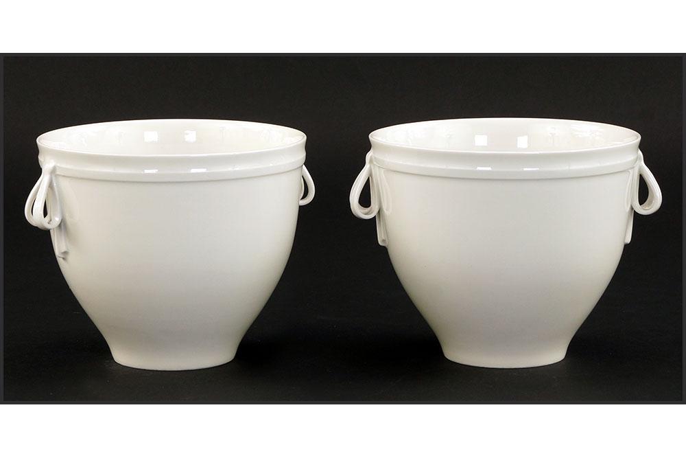 A Pair of KPM Porcelain Cache Pots. (1 of 2)