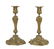 A Pair of Rococo Style Gilt Metal Candlesticks.