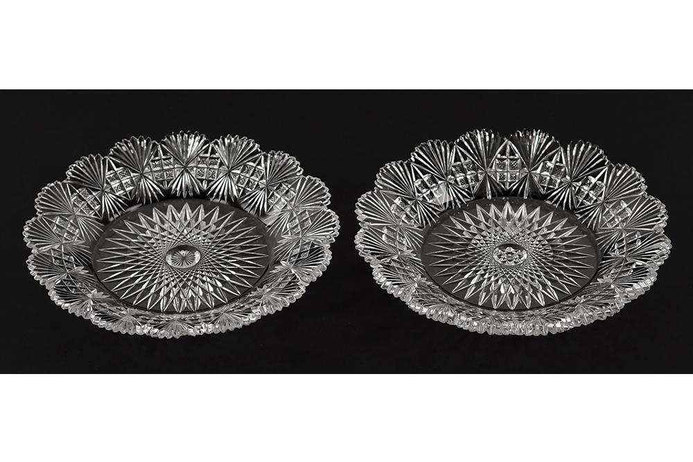 Two Dorflinger American Brilliant Cut Glass Round (1 of 1)