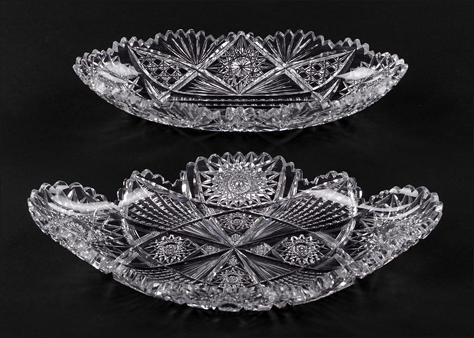 An American Brilliant Cut Glass Ice Cream Tray and (1 of 1)