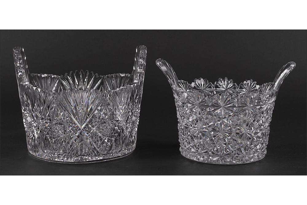 Two American Brilliant Cut Glass Ice Buckets. (1 of 1)