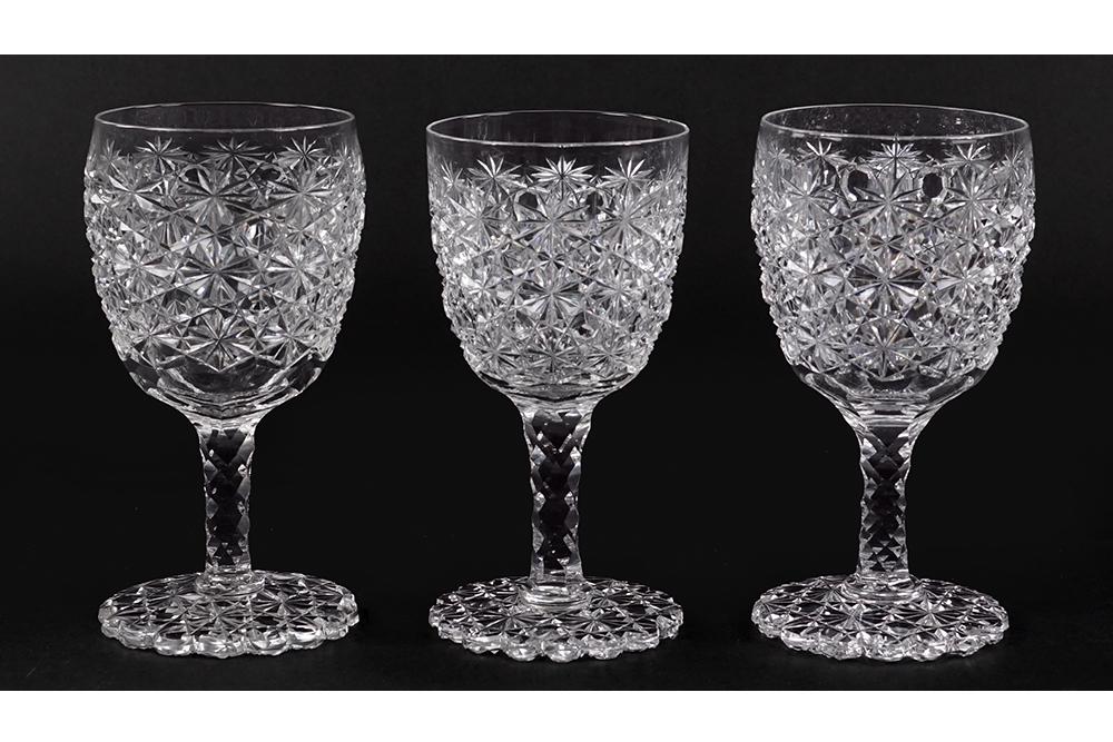 A Set of Hawkes Russian American Brilliant Cut Glass (1 of 1)