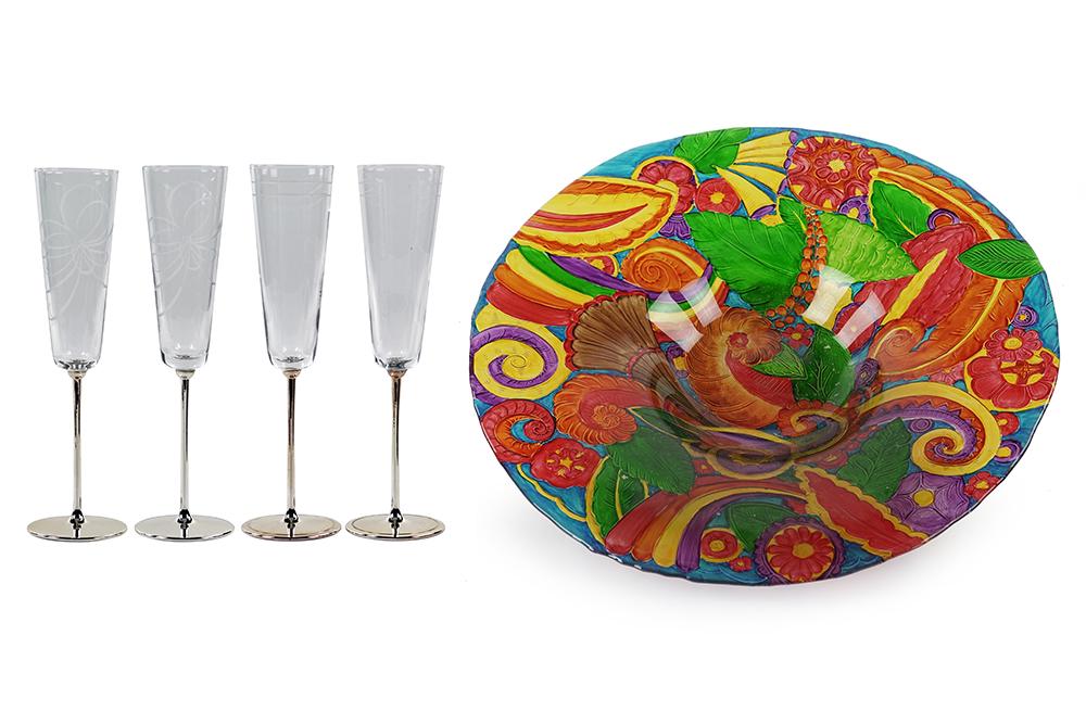 Two Sets of Kate Spade Champagne Flutes. (1 of 4)