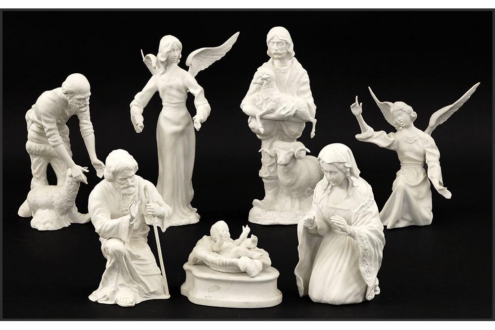 A Boehm Bisque Porcelain Nativity Set. (1 of 1)