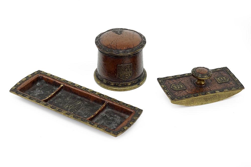 Three Tiffany Studios Desk Set Items in the 'Heraldic' (1 of 1)