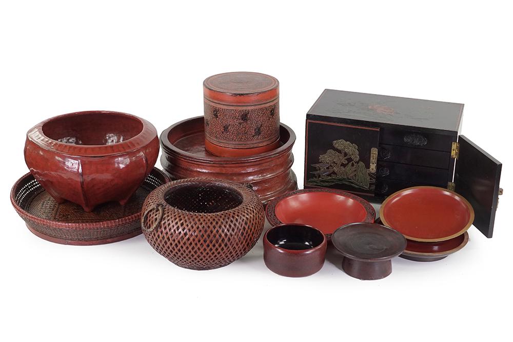 A Collection of Chinese Red Lacquerware. (1 of 1)