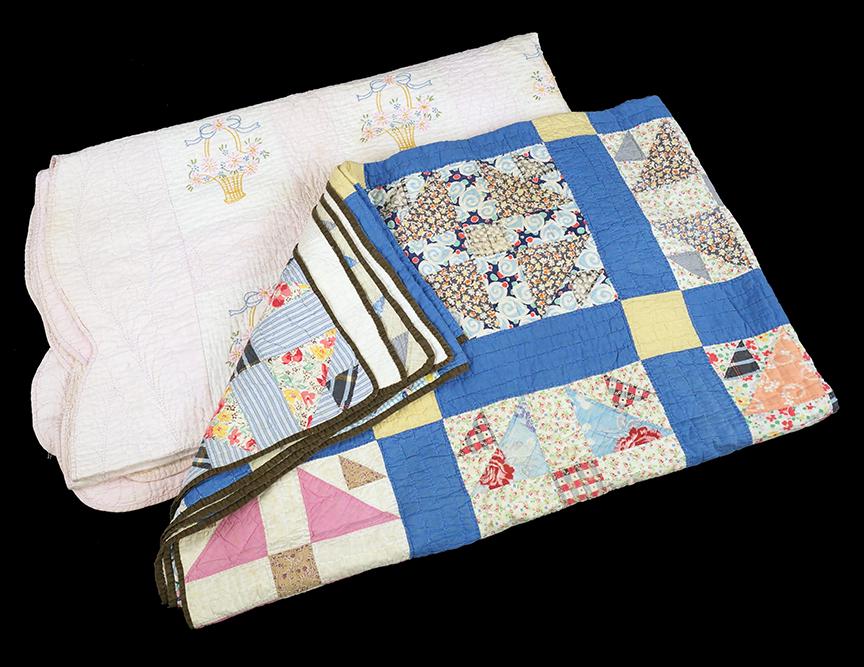 A Flower Basket Quilt and Patchwork Quilt. (1 of 1)