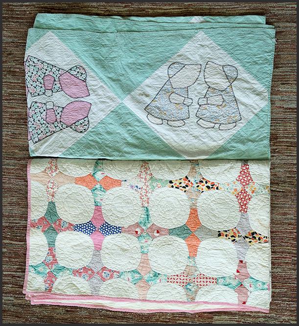 A Snowball Quilt and a Double Facing Sunbonnet Sue Quil (1 of 1)