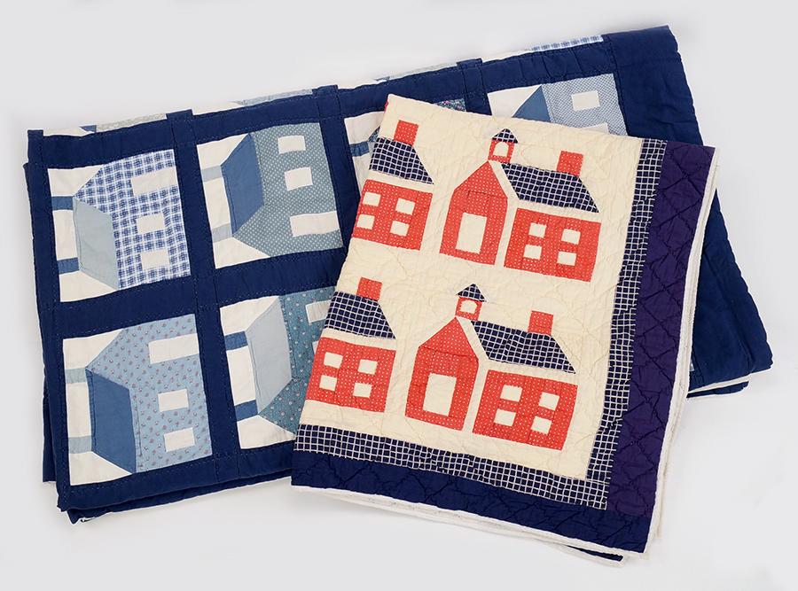 Two Contemporary Schoolhouse Quilts. (1 of 1)
