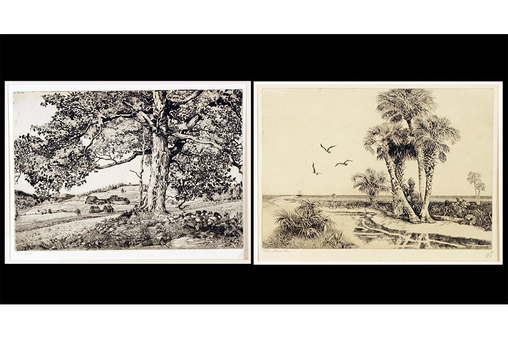 Walter R. Locke (American, 1883-1949) Two Etchings. (1 of 1)