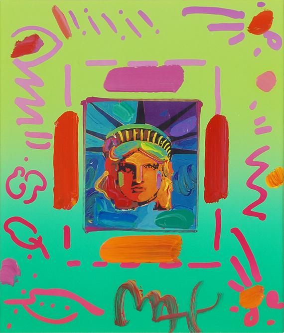 Peter Max (German-American, B. 1937) Liberty Head II. (1 of 2)