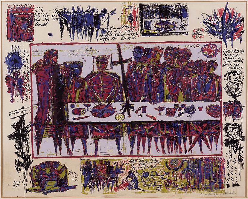 Moshe Tamir (Israeli, 1924-2004) The Last Supper. (1 of 3)