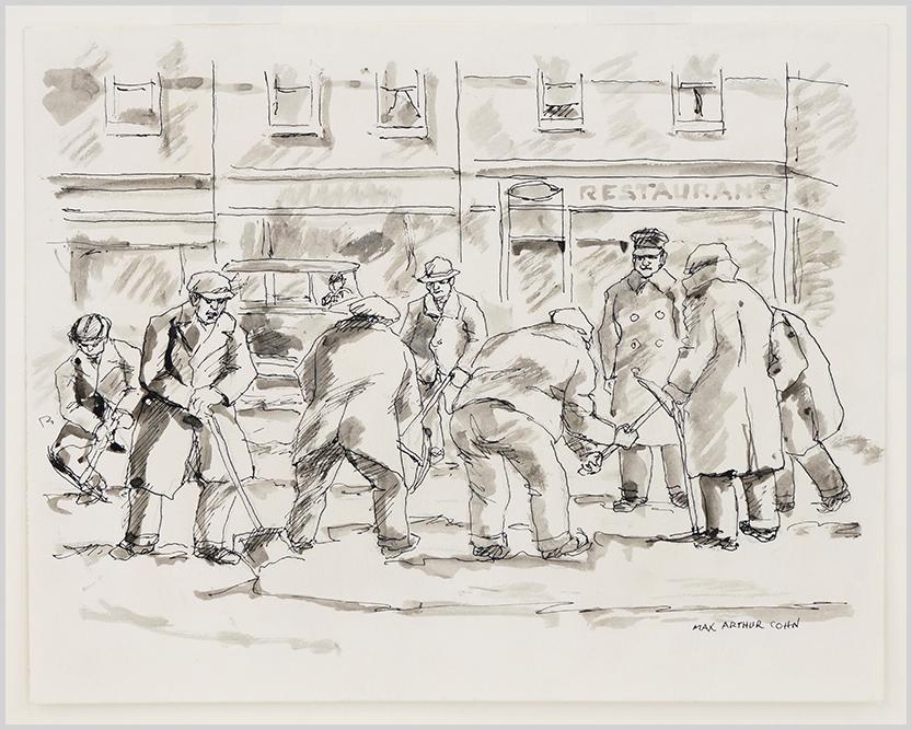 Max Arthur Cohn (American, 1903-1998) Shoveling Snow. (1 of 1)