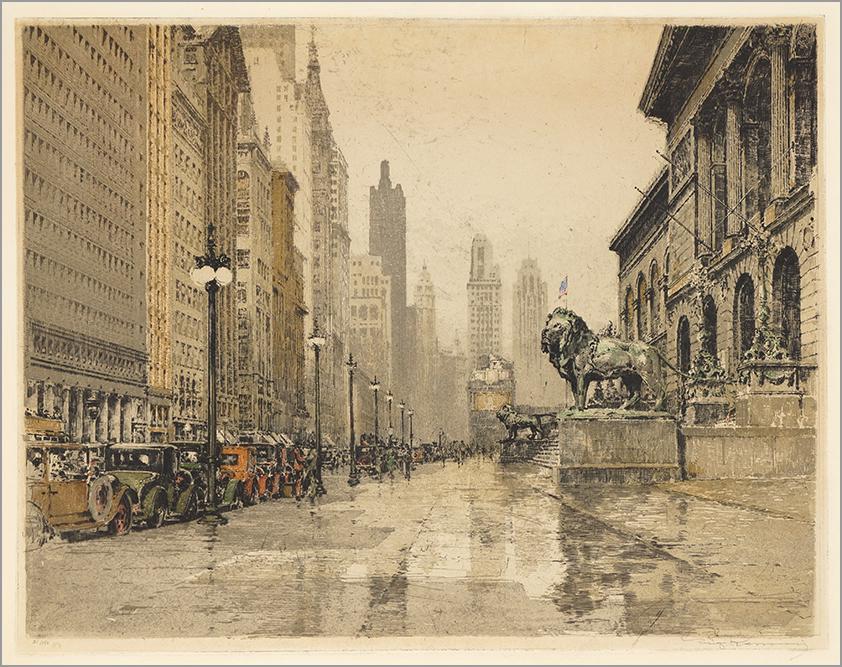 Luigi Kasimir (Austrian, 1881-1962) Michigan Boulevard, (1 of 1)