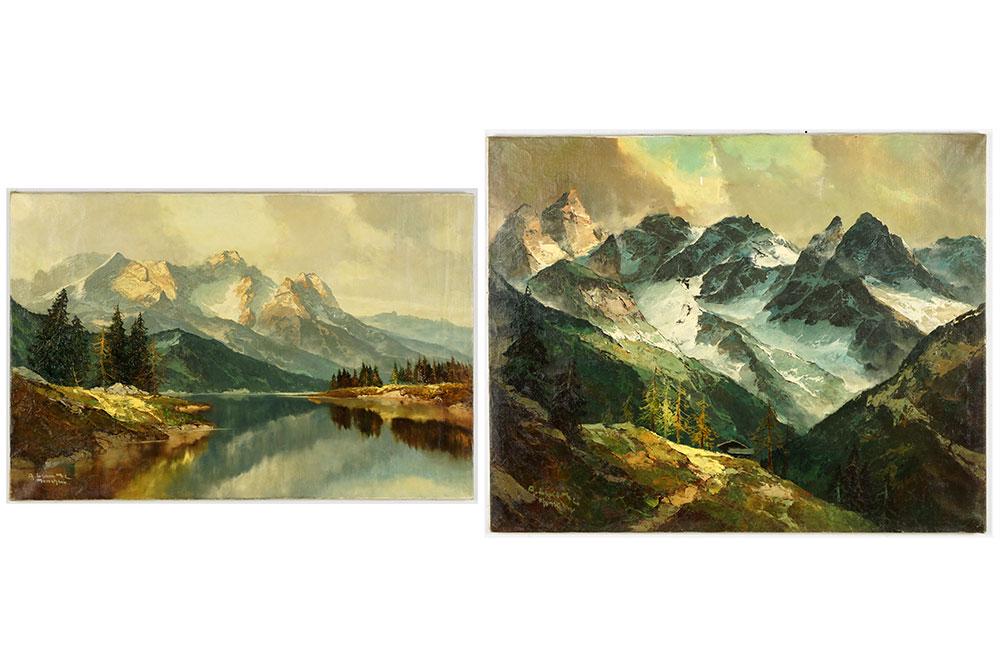 Arno Lemke (German, B. 1916) Two Alpine Scenes. (1 of 1)