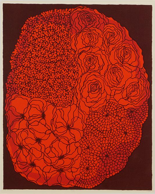 Margo Hoff (American, 1912-2008) Four Flowers. (1 of 2)