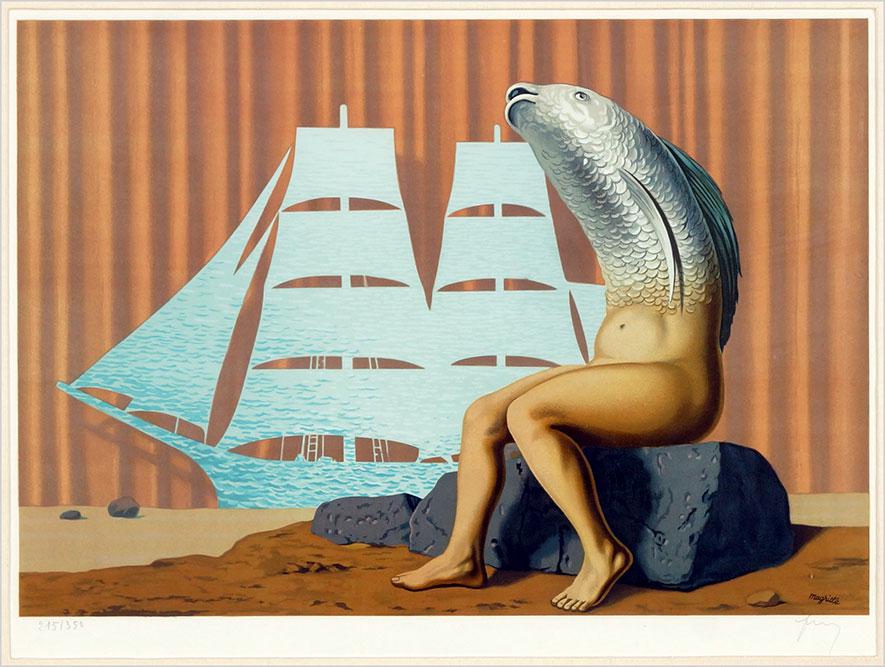 Rene Magritte (Belgian, 1898-1967) Songe Marin. (1 of 2)