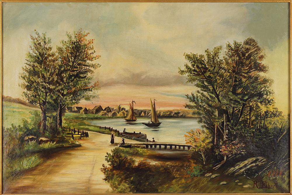 R. Ebert (Continental, 19th/20th Century)    Village (1 of 2)