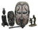 Two Carved and Painted Wood Masks.