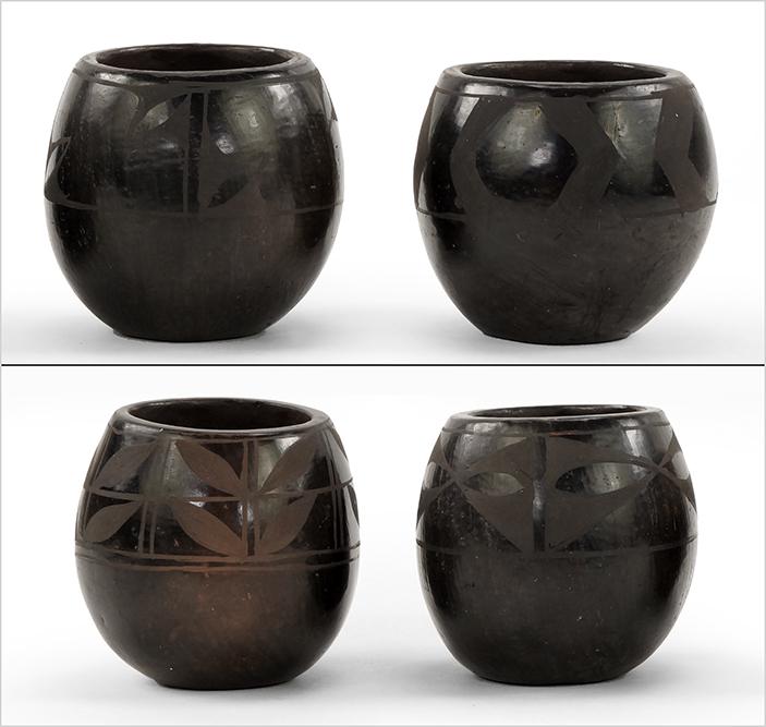 Four Martin & Marie Aguilar Pots. (1 of 2)
