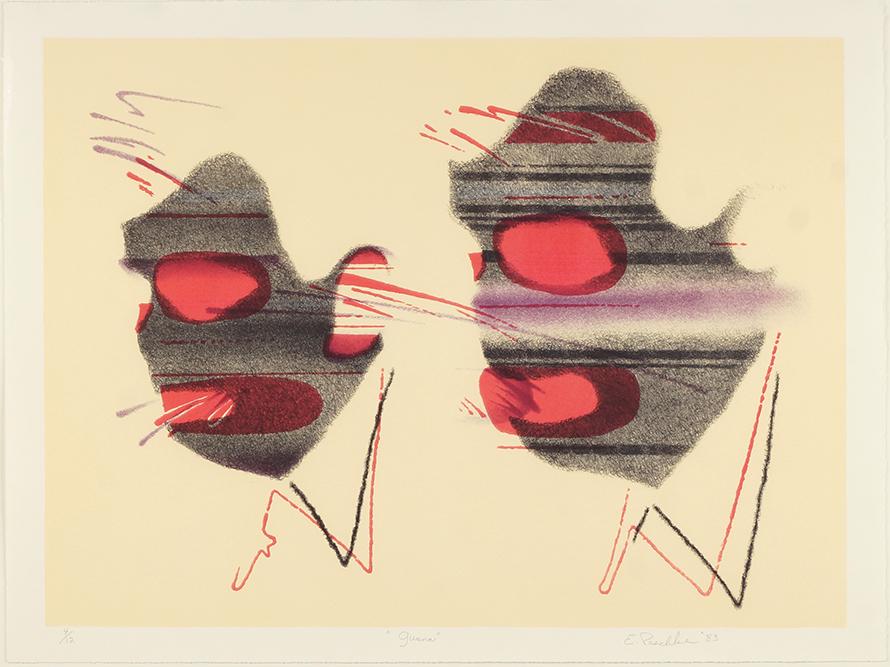 Ed Paschke (American, 1939-2004) Guana.: Ed Paschke (American, 1939-2004) Guana. Color lithograph, pencil signed lower right, dated '83, titled and numbered 4/12. Reference: Adrian/Born 253. Provenance: Phyllis Kind Gallery, Chicago Sight: 2