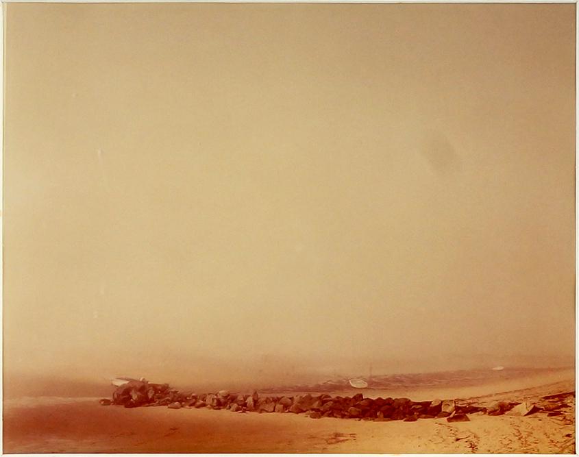 Joel Meyerowitz (American, B. 1938) Bay Haze, Rock: Joel Meyerowitz (American, B. 1938) Bay Haze, Rock Jetty, Birds and Dogs. Color photograph, signed en verso, dated 1977, and titled. Provenance: Harcus Krakow Gallery, Boston; Art Enterprises Ltd., Ch