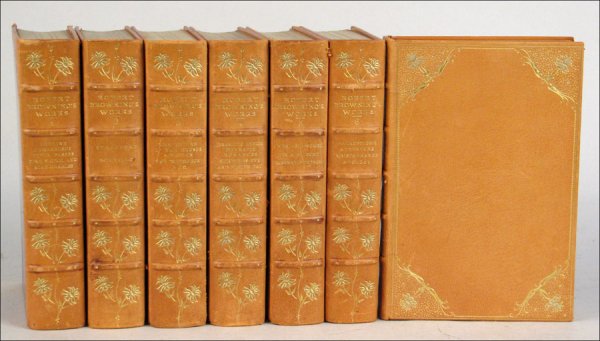 BROWNING, ROBERT. ROBERT BROWNING'S COMPLETE WO: BROWNING, ROBERT. ROBERT BROWNING'S COMPLETE WORKS. Twelve volumes, New York: Fred DeFau & Co., 1910, full leather, 8vo. Asolo edition, 2/50 *Condition: No Specific Condition Recorded - Sold As Is *Es