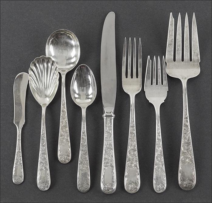 An S. Kirk & Son Sterling Silver Flatware Service. (1 of 1)