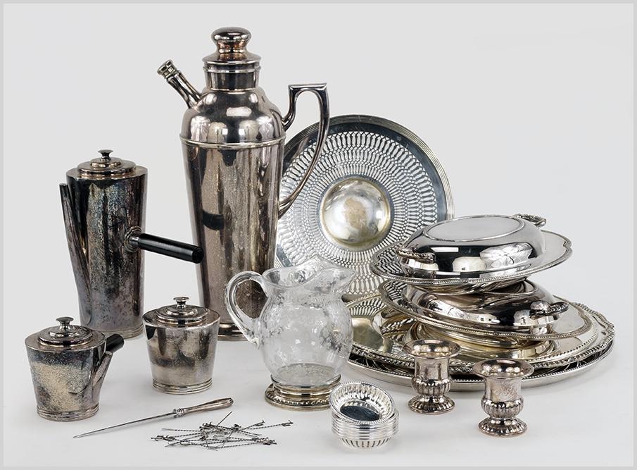 A Collection of Silver and Silverplate. (1 of 1)