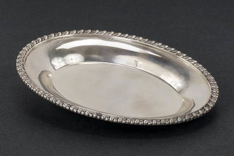 A Mario Buccellati Sterling Silver Dish.: A Mario Buccellati Sterling Silver Dish. Oval dish with gadrooning border is stamped on the underside "M. Buccellati 925 Italy 7554" 1/2" x 6 1/2" x 4 1/2" Wt: 5.20 ozt