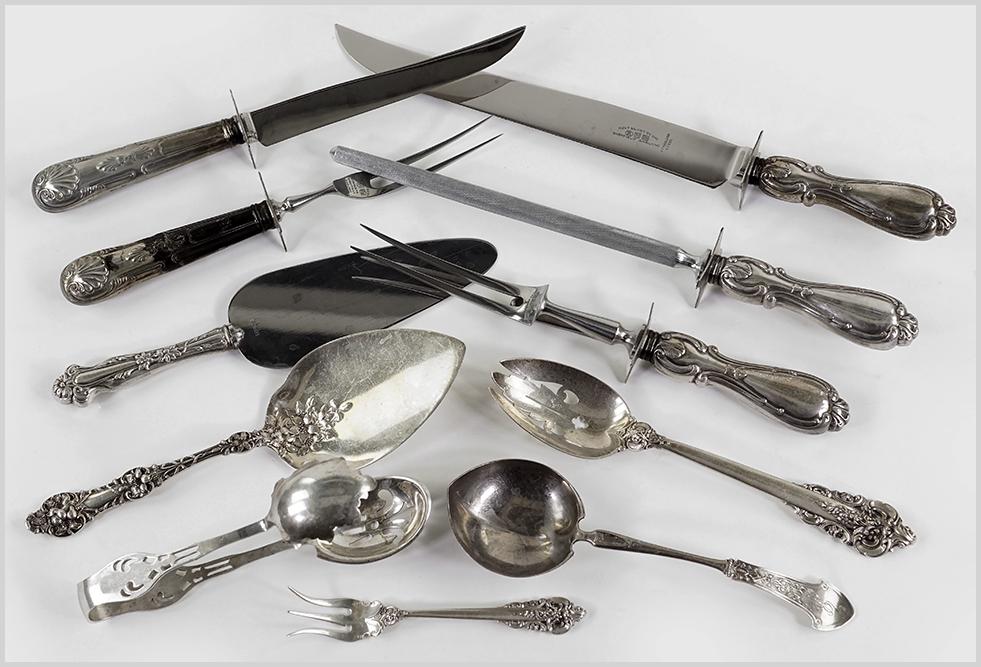 A Collection of Sterling Silver Utensils. (1 of 1)