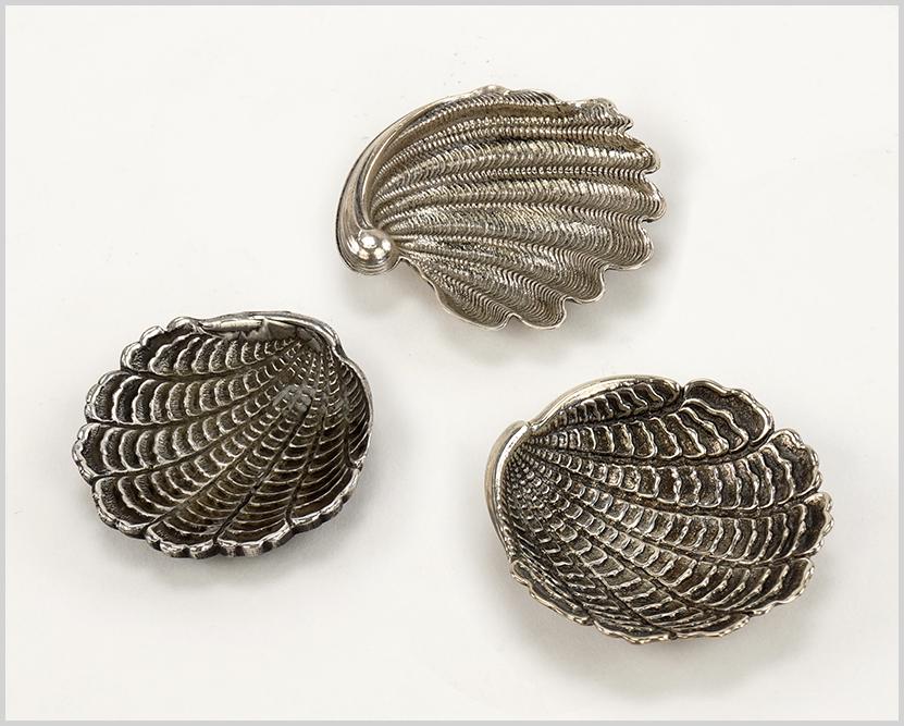 Three Buccellati Sterling Silver Shell Form Dishes. (1 of 1)