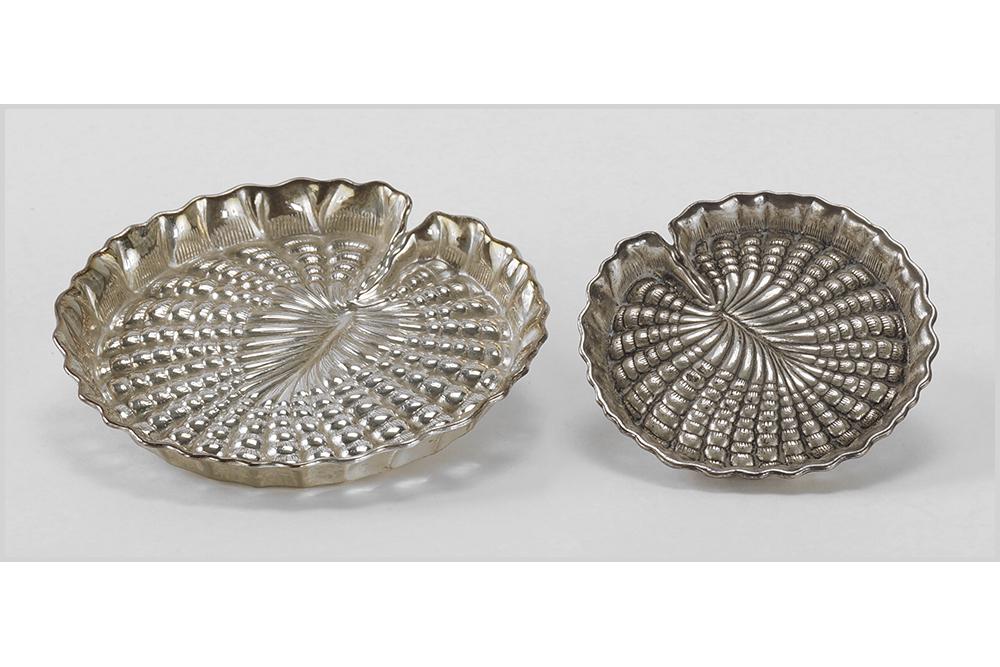 Two Buccellati Water Lily Leaf Form Dishes. (1 of 1)