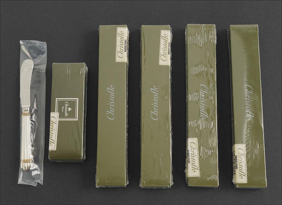 A Set of Five Christofle Silverplate Butter Spreaders. (1 of 1)