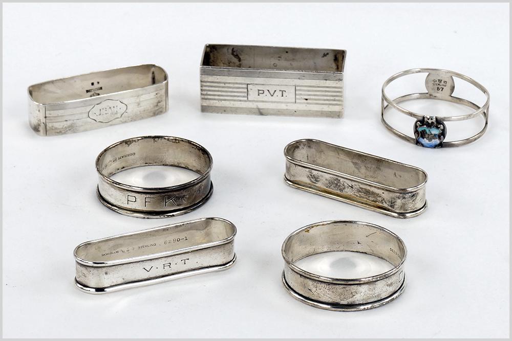 Two Pairs of Gorham Sterling Silver Napkin Rings. (1 of 1)