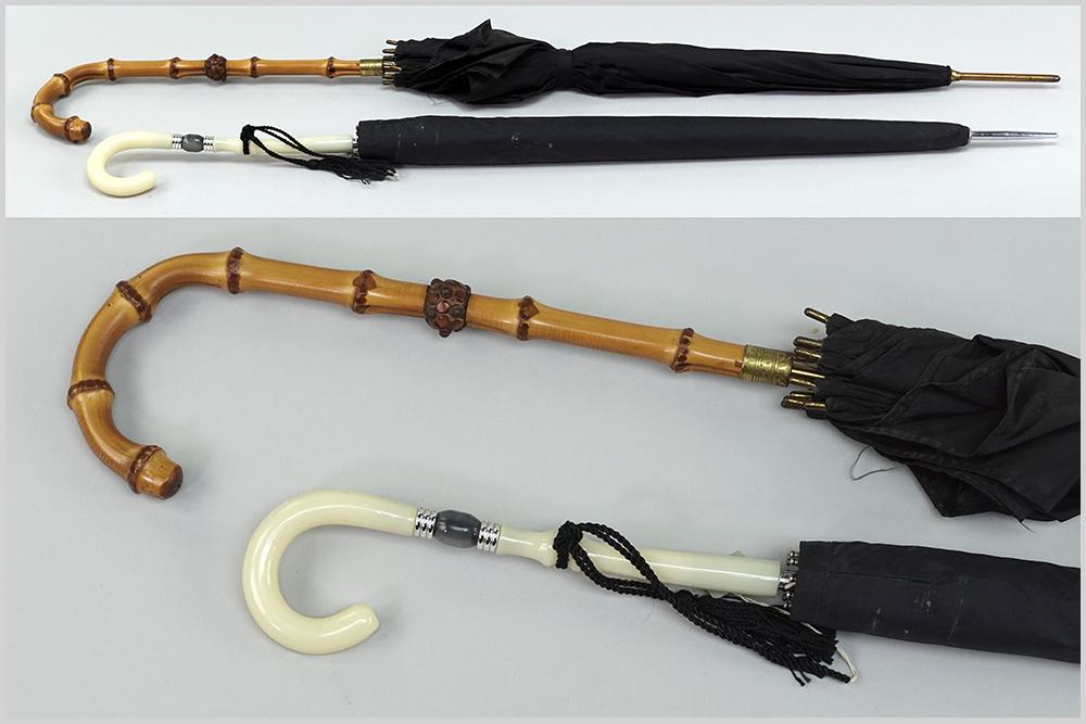 A Bonwit Teller Bamboo Handled Parasol. (1 of 1)