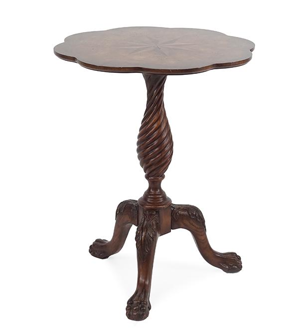 A Parquetry Inlaid Pedestal Table. (1 of 2)