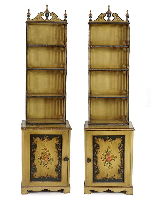 A Pair of Venetian Style Bookcase Cabinets. (1 of 1)