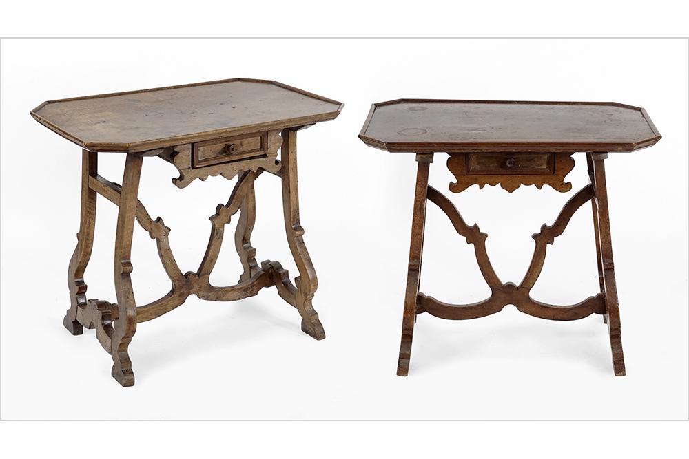 A Pair of Italian Walnut Tables. (1 of 1)