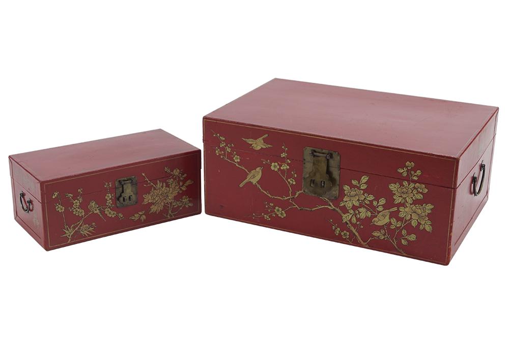 Two Chinese Gilt Lacquered Trunks. (1 of 1)