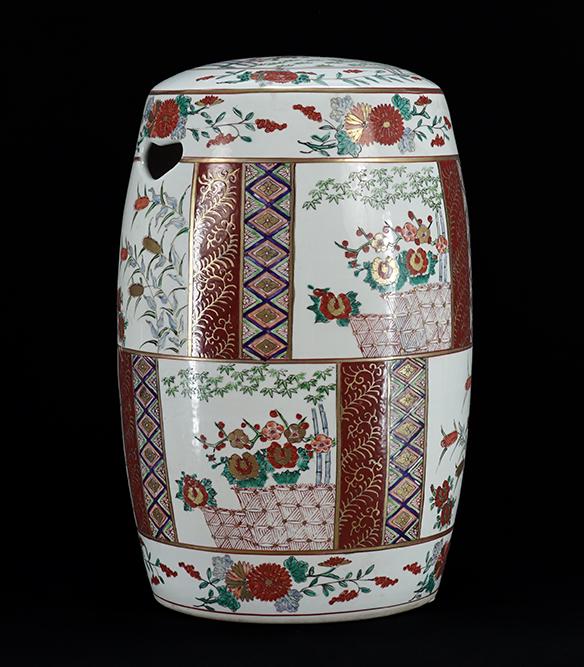 A Chinese Porcelain Garden Seat.: A Chinese Porcelain Garden Seat. Height: 18"