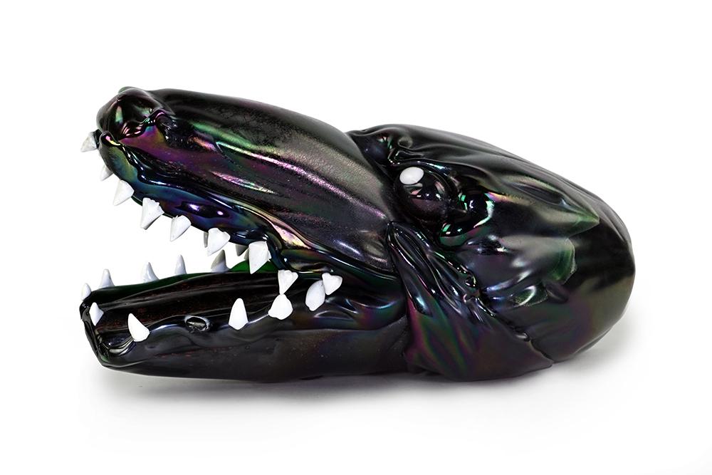 A Murano Glass Wolf Head. (1 of 11)